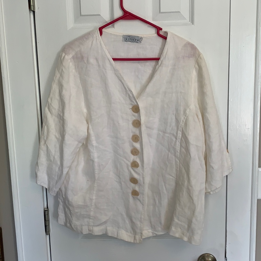 Willow size large white linen top